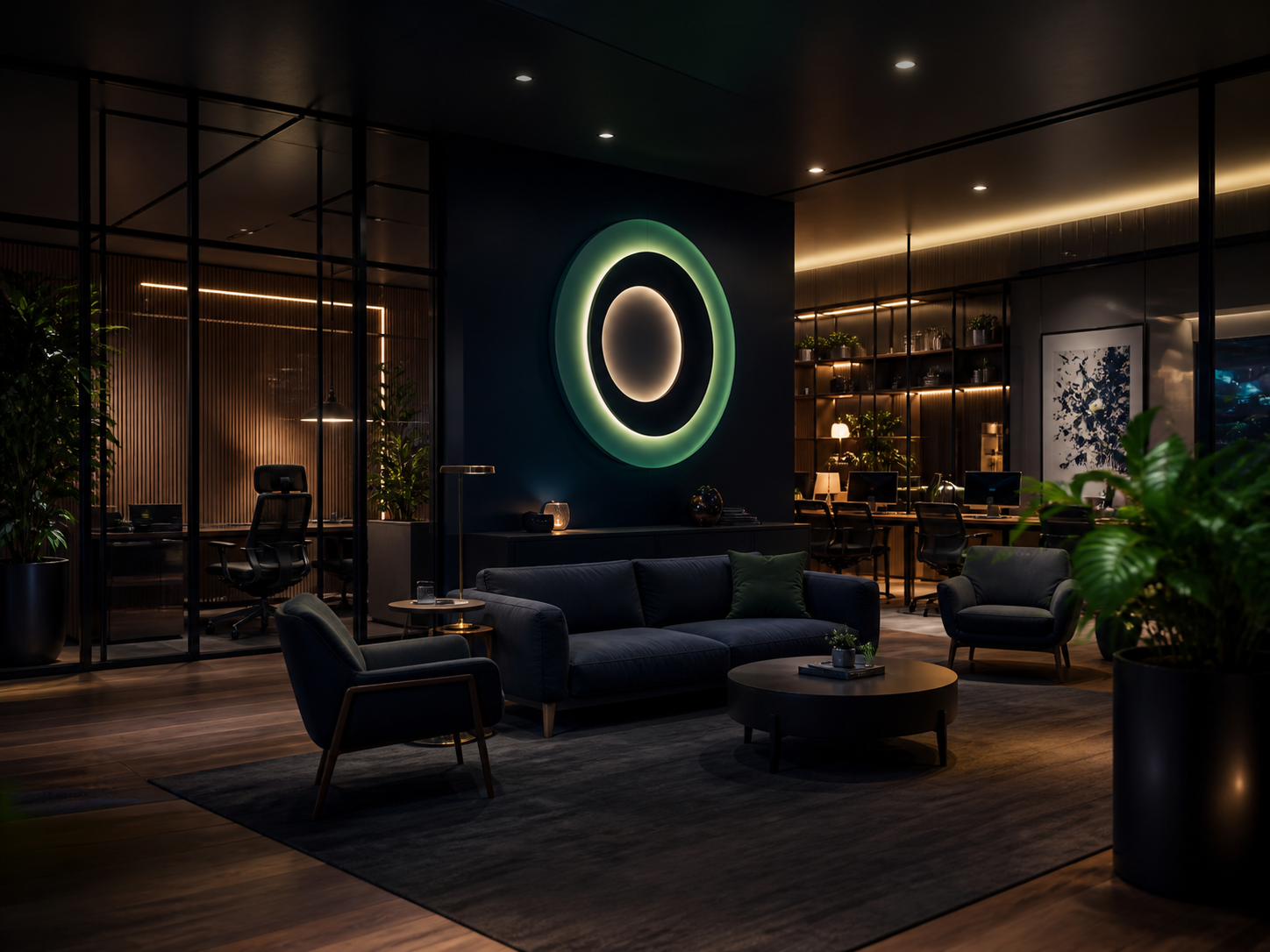Modern creative agency studio interior